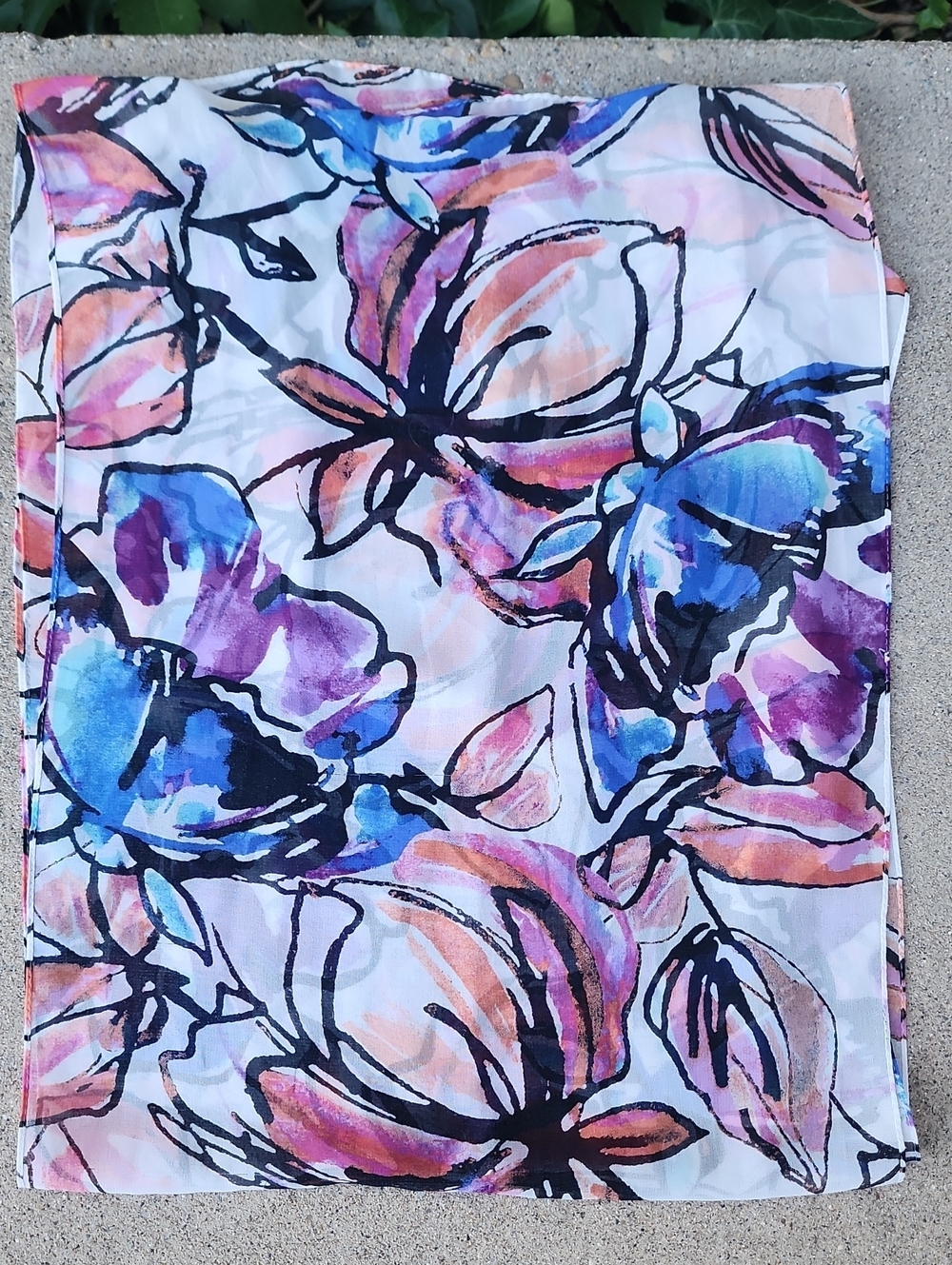 Calvin Klein Scarf Watercolor Floral
